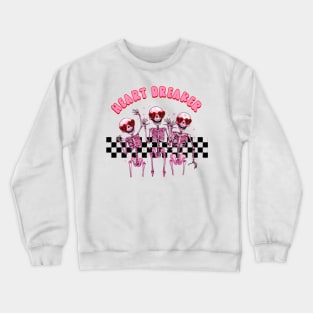 Skeleton Heart Breaker Valentine's - Edgy Love Tee Crewneck Sweatshirt